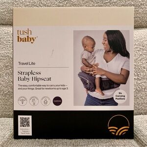 New Tushbaby Baby Hip Seat Carrier Lite Charcoal